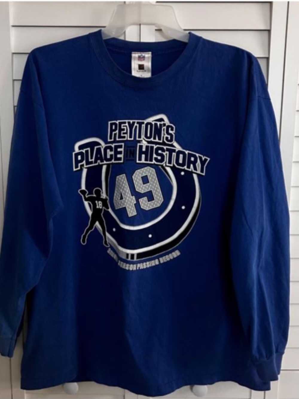 VTG NFL Men's XL Blue Peyton Manning 2004 Indianapolis Colts T-Shirt - Picture 1 of 6
